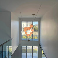Rylight Modern Simple Acrylic Pearl Necklace Chandelier
