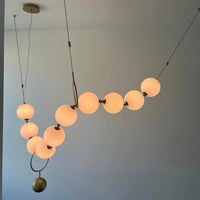 Rylight Modern Simple Acrylic Pearl Necklace Chandelier