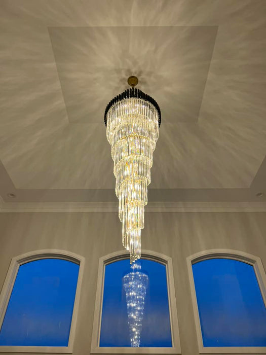 Rylight Spiral Crystal Chandelier