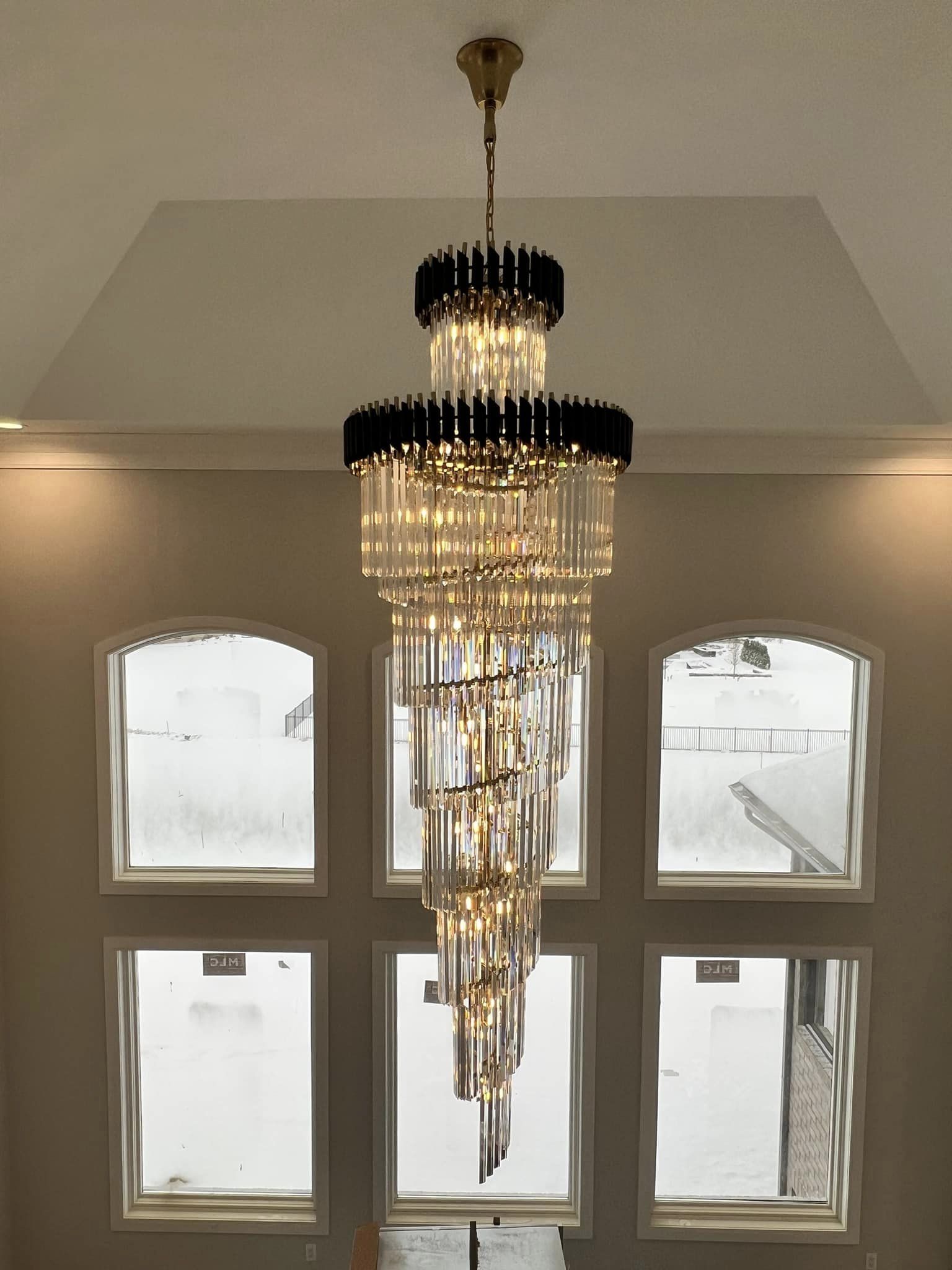 Rylight Spiral Crystal Chandelier