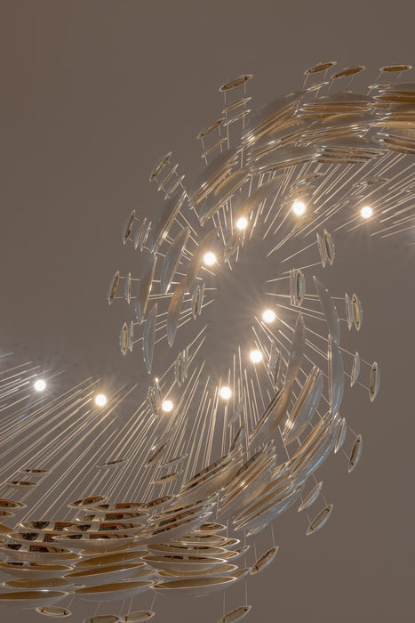 Rylight Modern Artistic Unique Golden Dragon Egg Pendant Ceiling Light Fixture