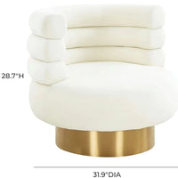 Modern Velvet Swivel Sofa Chair