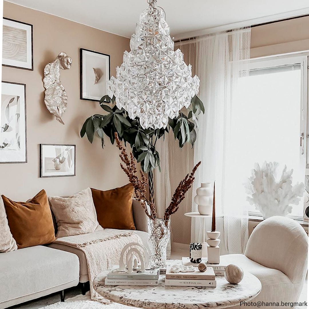 Rylight Honeycomb Glass Tiered Chandelier