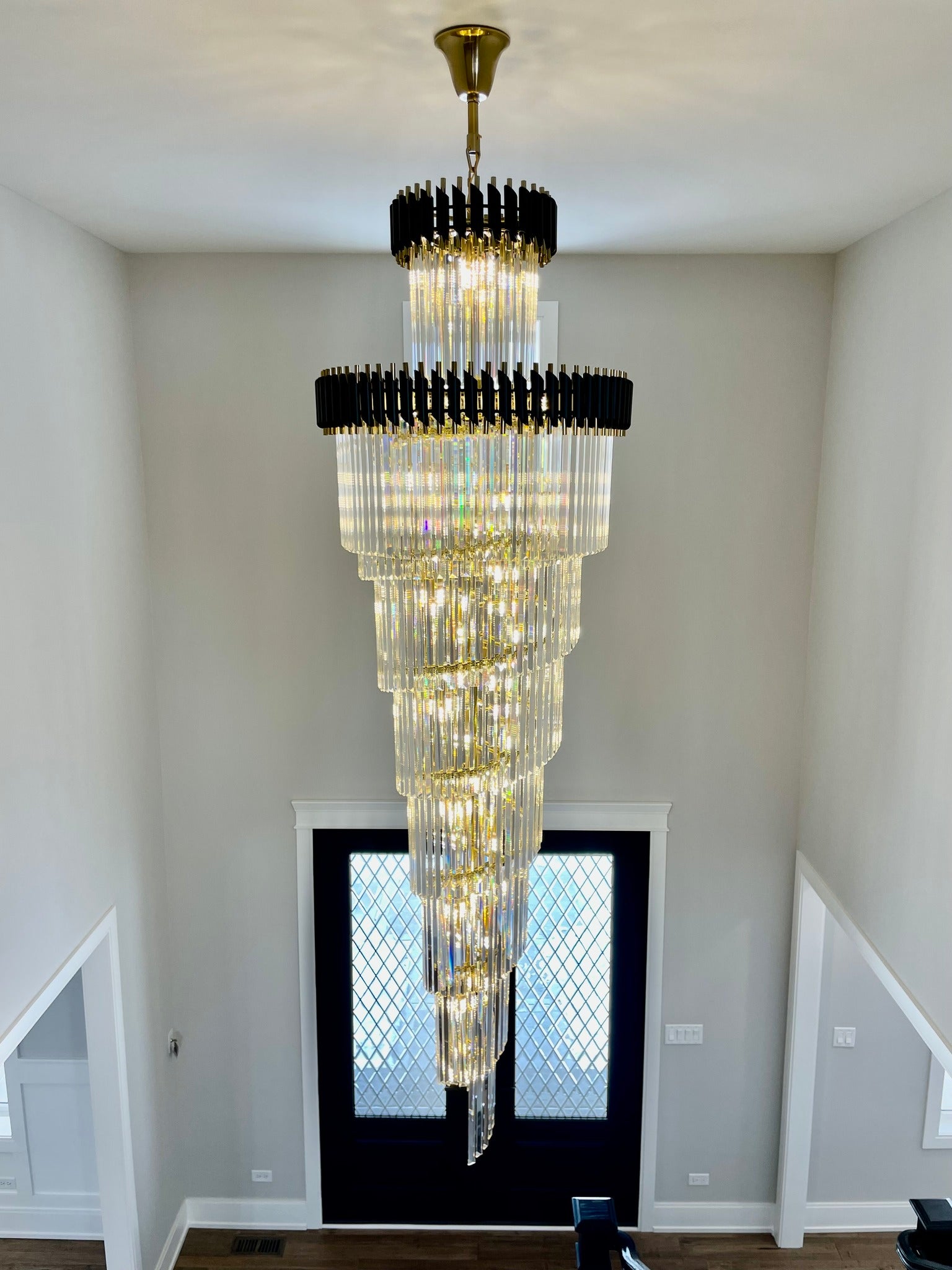 Rylight Spiral Crystal Chandelier