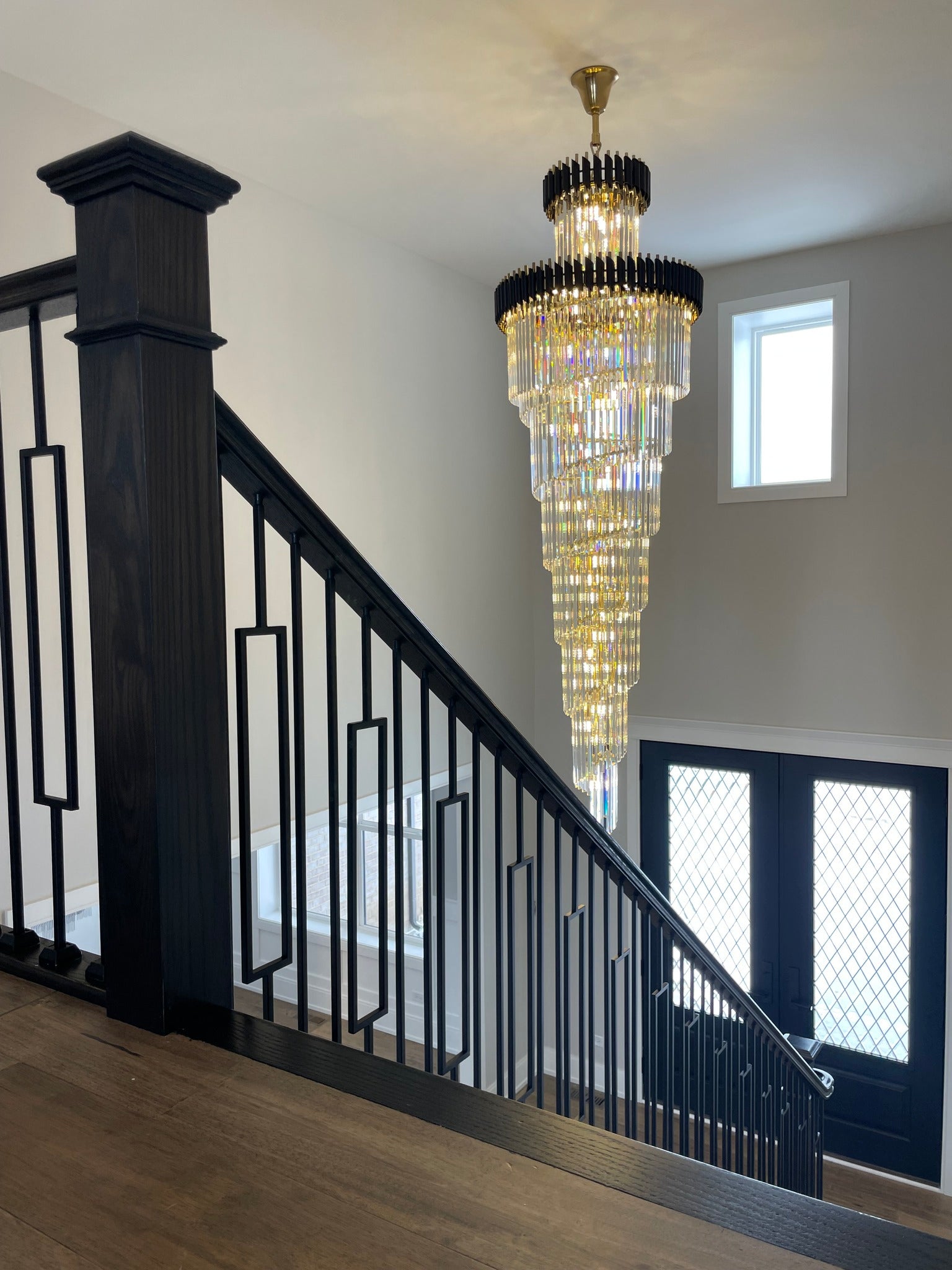 Rylight Spiral Crystal Chandelier