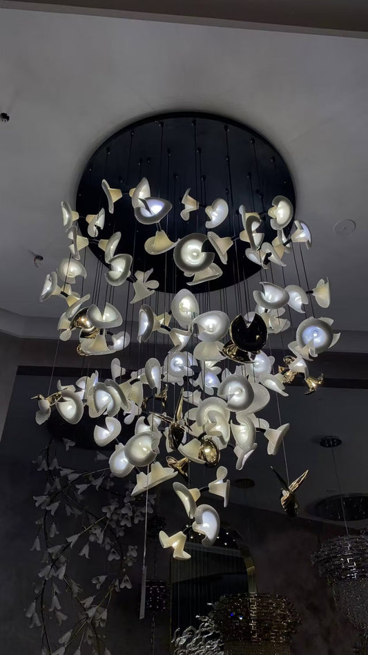 Moderne Petunia Kroonluchter voor Trap/Hal/Woonkamer