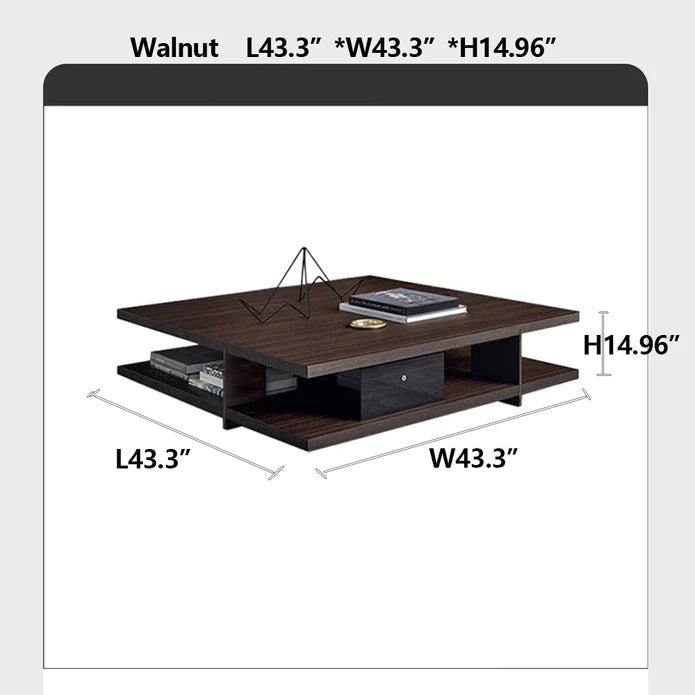 Modern Minimalism Wood/Marble Coffee Table