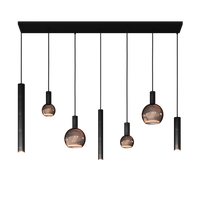 Rylight 6/7-Light Minimalist Bulbs and Columns Pendant