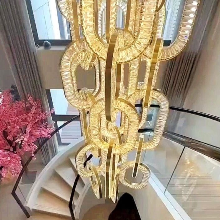 Modern Luxury Crystal Multi-Rings Pendant Chandeliers