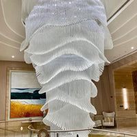 Luxe kroonluchter met palmboomglasstaven voor hotels, restaurants, villa's en trappenhuizen