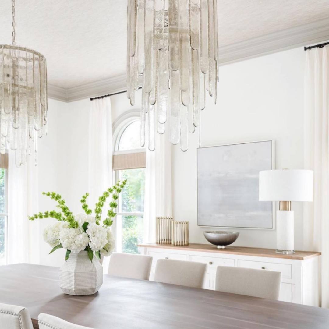 Modern Multi-tier Glass Chandelier for Dining Room/Living Room/Kitchen Island