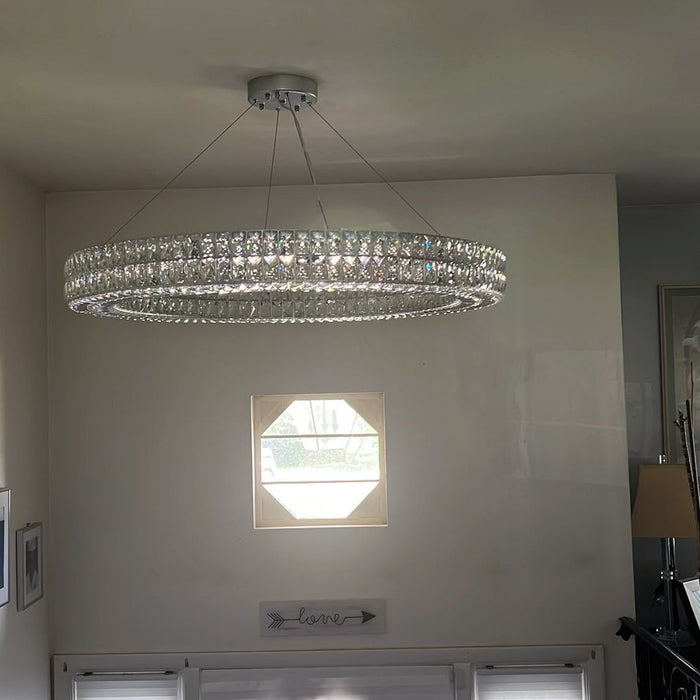 Rylight 1-Ring Luxury Crystal Chandelier