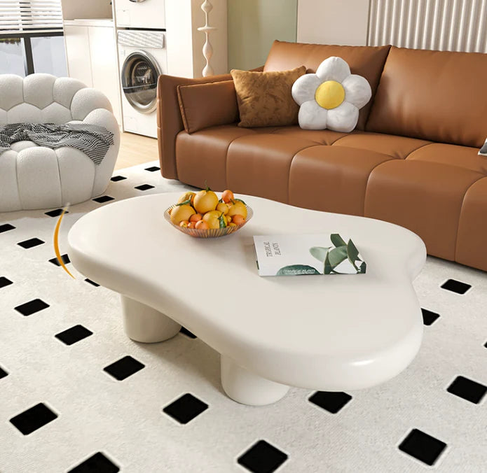 Cream Cloud Coffee Table in Beige/White/Black Color