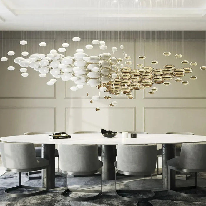 Rylight Modern Artistic Unique Golden Dragon Egg Pendant Ceiling Light Fixture