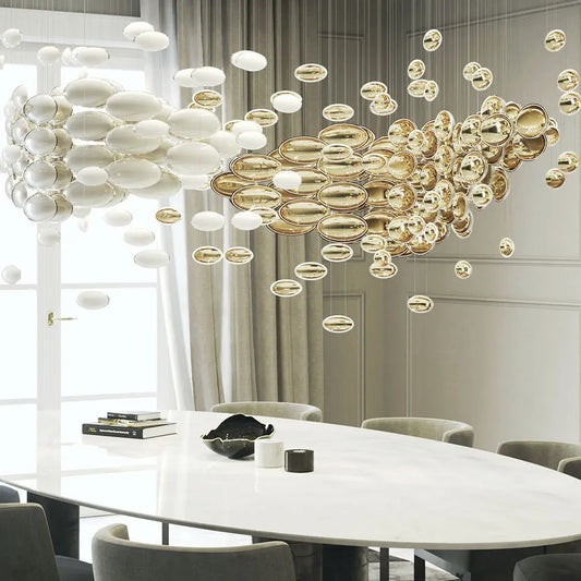 Rylight Modern Artistic Unique Golden Dragon Egg Pendant Ceiling Light Fixture