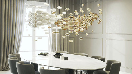 Rylight Modern Artistic Unique Golden Dragon Egg Pendant Ceiling Light Fixture