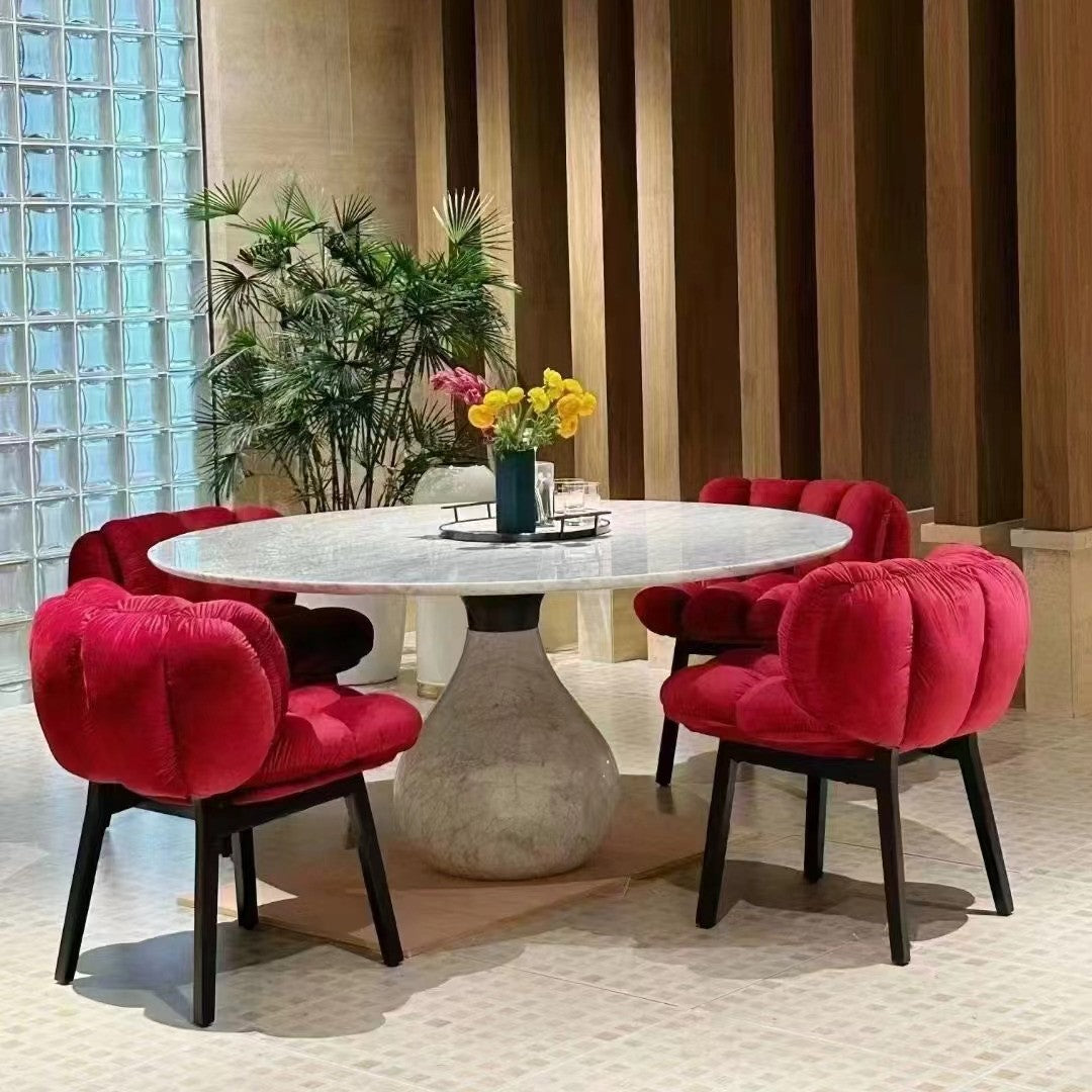 Rylight Italian Light Luxury Velvet Dining Chair