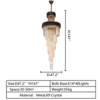Rylight Spiral Crystal Chandelier