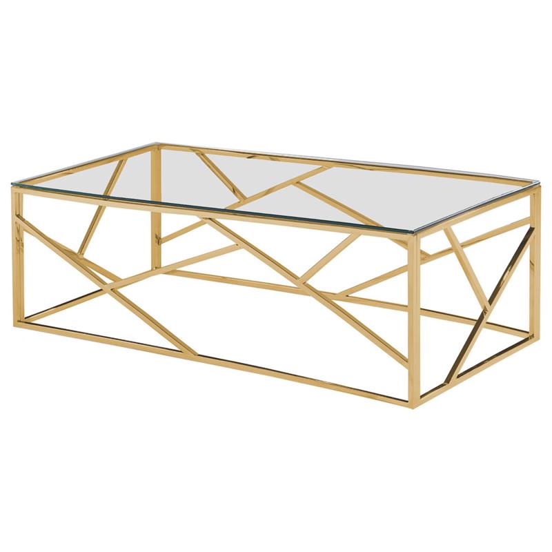 Rylight Stainless Steel Living Room End Table in Gold/Silver Finish