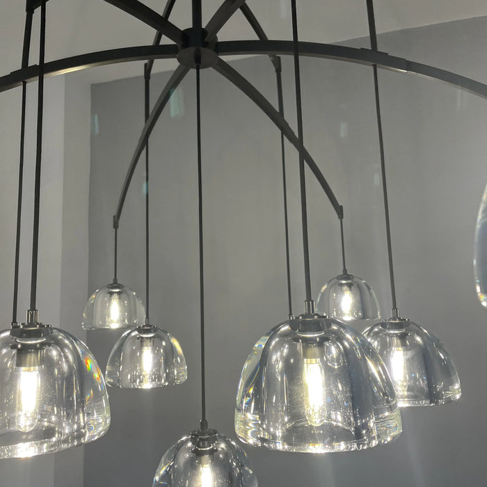 Modern Round Raindrop Glass Chandelier