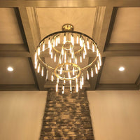 Rylight 3-laags ringkroonluchter met zwart/bronskleur