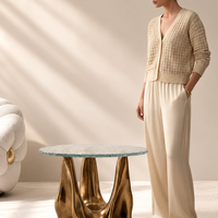 Mirage Sculptural Glass Side Table