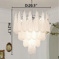 Rylight 5/9/13/23-ثريا شلال فاخرة متعددة الطبقات على شكل دمعة