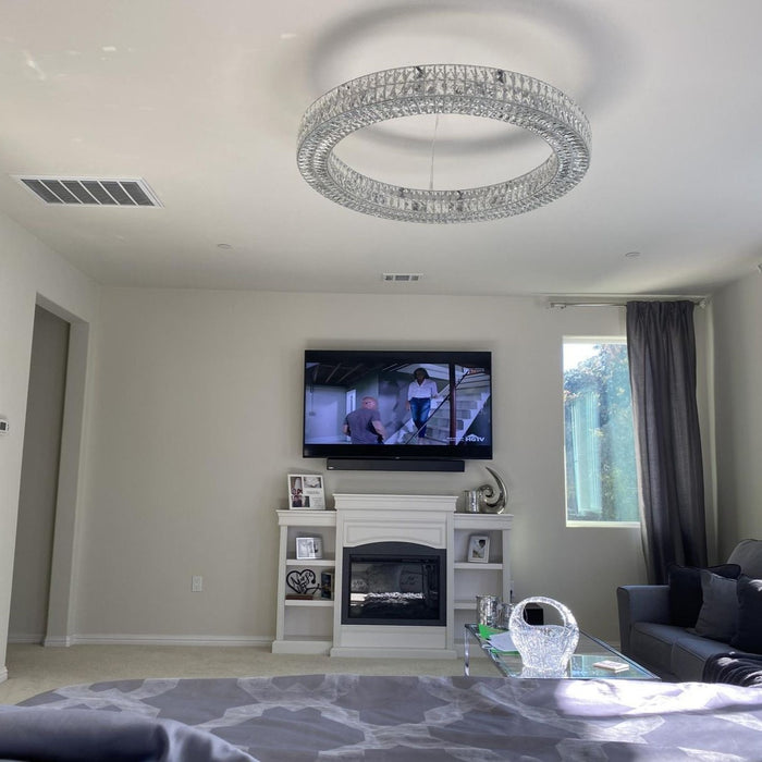 Rylight 1-Ring Luxury Crystal Chandelier