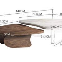 طاولة قهوة رخامية عائمة بتصميم إبداعي حديث