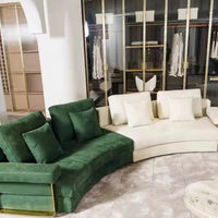 Italiaanse extra grote gebogen lichte luxe bank voor de woonkamer