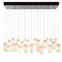 Rylight 1/25/60/84-الضوء الملونة مستطيل العنقودية بلاط زجاجي قلادة/الثريا