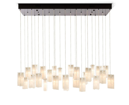 Rylight 1/25/60/84-Light Colorful Rectangle Cluster Glass Tile Pendant/Chandelier