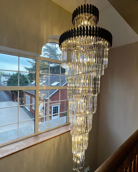 Rylight spiraalvormige kristallen kroonluchter