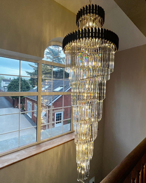 Rylight Spiral Crystal Chandelier