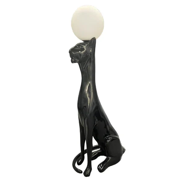 Rylight Black/Red Sitting Dog Floor Lamp