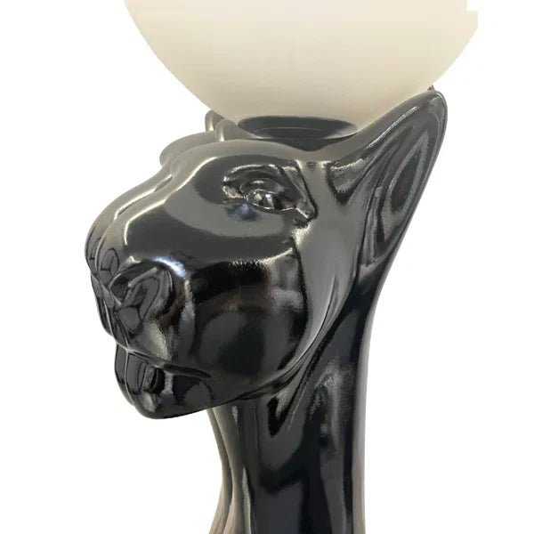 Rylight Black/Red Sitting Dog Floor Lamp
