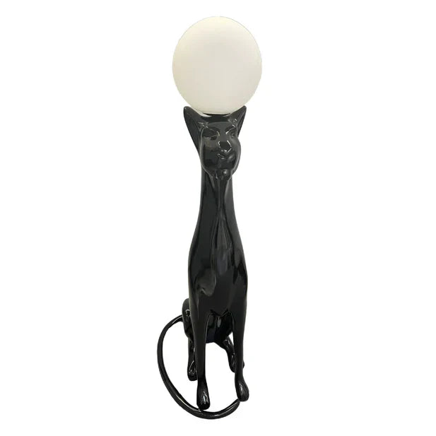 Rylight Black/Red Sitting Dog Floor Lamp