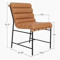 Bouclé/lederen eetkamerstoelen