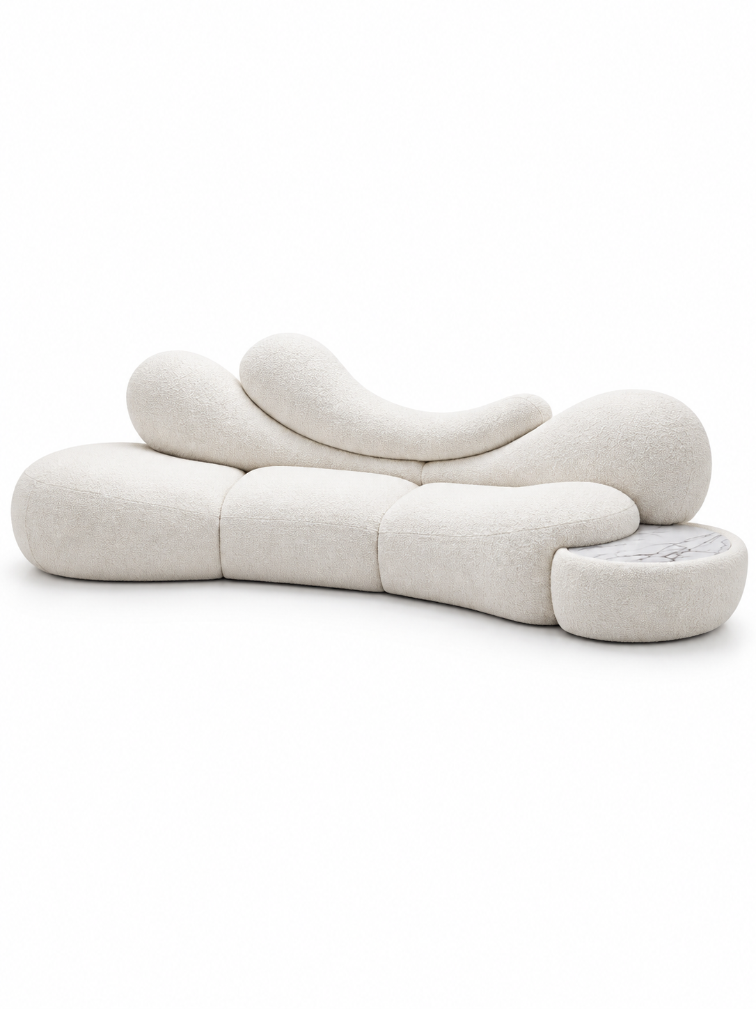 Nocturne Sculptural Bouclé Sofa
