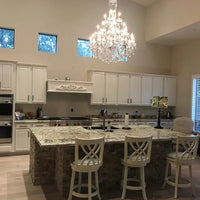 ثريا شموع كريستالية فاخرة من Rylight ذات 3 طبقات و24 مصباحًا