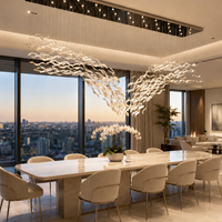 Luxury Seagull Shape Floating Leaves Chandelier