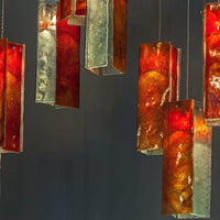 Rylight 1/25/60/84-الضوء الملونة مستطيل العنقودية بلاط زجاجي قلادة/الثريا