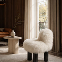 Post‑Modern Italian Sculptural Cloud‑Soft Fleece Lounge Chair