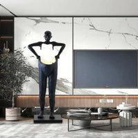 Rylight Man Carrying Pants Statue Floor Lamp