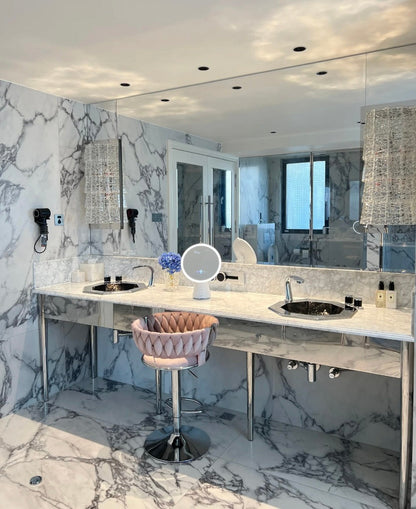 شمعدان حائط كريستالي حديث متجمد