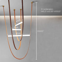 Rylight Designer U-vormige riemlamp LED glazen buis kroonluchter