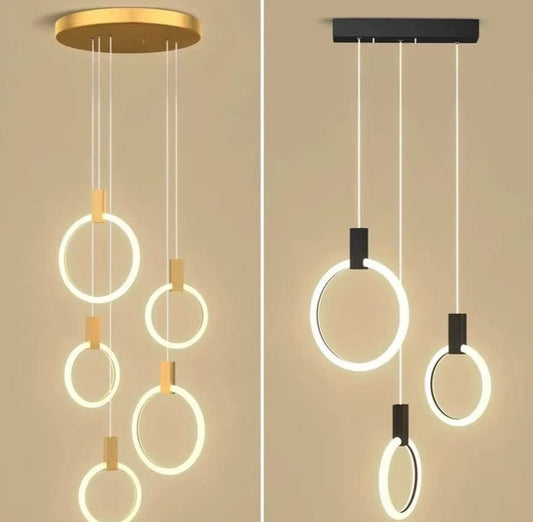 Nordic Postmoderne Multi-Rings Draaibare Creatieve Voor Trap/Woonkamer