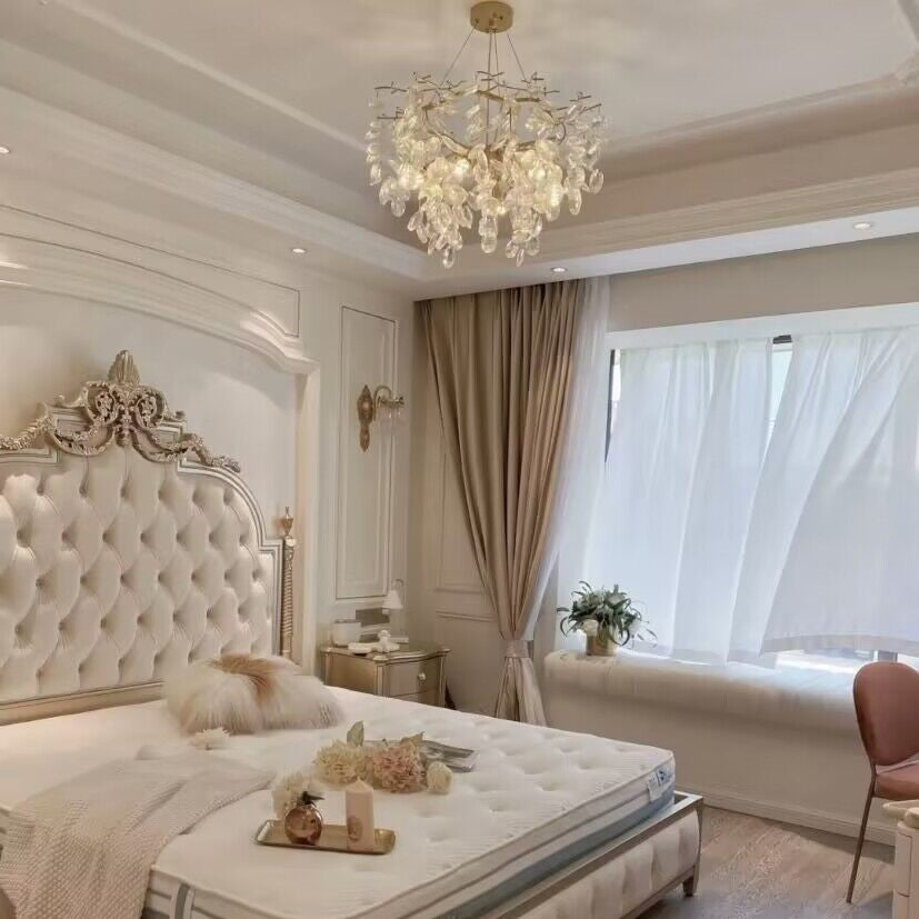 Rylight nieuwe bloem romantische lichte luxe kristallen kroonluchter