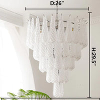 Rylight 5/9/13/23-ثريا شلال فاخرة متعددة الطبقات على شكل دمعة