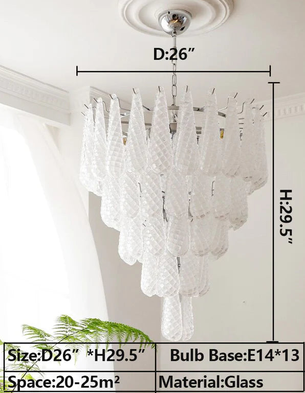 Rylight 5/9/13/23-ثريا شلال فاخرة متعددة الطبقات على شكل دمعة